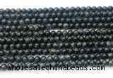 CAE320 15.5 inches 4mm round astrophyllite gemstone beads