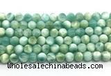 CAS321 15.5 inches 8mm round peacock angelite gemstone beads