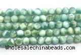 CAS322 15.5 inches 10mm round peacock angelite gemstone beads