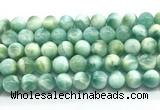 CAS323 15.5 inches 12mm round peacock angelite gemstone beads