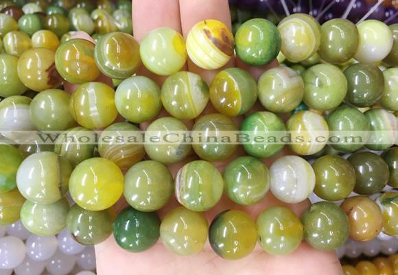 AGBS126 15 inches 14mm round agate gemstone beads wholesale