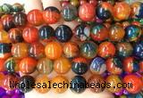 AGBS143 15 inches 14mm round agate gemstone beads wholesale