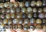 AGBS153 15 inches 16mm faceted round agate gemstone beads wholesale