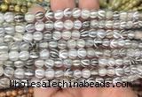 AGBS207 15 inches 6mm round tibetan dzi agate gemstone beads