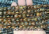 AGBS211 15 inches 8mm round tibetan dzi agate gemstone beads