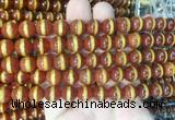 AGBS221 15 inches 10mm round tibetan dzi agate gemstone beads