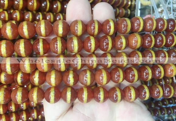 AGBS221 15 inches 10mm round tibetan dzi agate gemstone beads