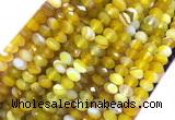 AGBS24 15 inches 4*6mm faceted rondelle banded agate beads wholesale