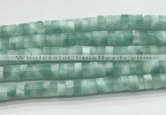 ASBS06 15 inches 3*6mm heishi peacock angelite gemstone beads