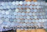 BCBS09 15 inches 8mm round blue chalcedony beads wholesale