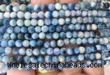 BIBS07 15 inches 4mm round blue ice glacierite stone beads wholesale