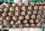 BLBS16 15 inches 10*11mm bell red sesame jasper beads wholesale