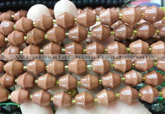 BLBS18 15 inches 10*11mm bell golden sandstone beads wholesale