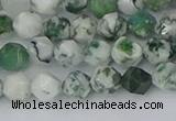 CAA1020 15.5 inches 6mm faceted nuggets tree agate beads