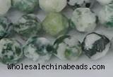 CAA1022 15.5 inches 10mm faceted nuggets tree agate beads