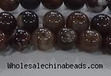 CAA1037 15.5 inches 8mm round dragon veins agate beads wholesale