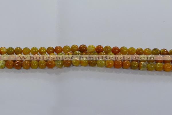 CAA1041 15.5 inches 6mm round dragon veins agate beads wholesale