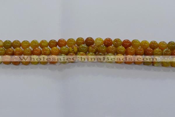 CAA1042 15.5 inches 8mm round dragon veins agate beads wholesale