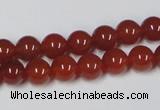 CAA111 15.5 inches 8mm round red agate gemstone beads wholesale