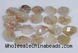 CAA1127 15.5 inches 25*35mm - 35*45mm freeform sakura agate beads