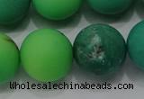 CAA1154 15.5 inches 12mm round matte grass agate beads wholesale