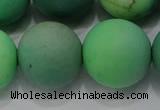 CAA1156 15.5 inches 16mm round matte grass agate beads wholesale