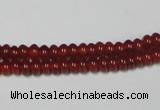 CAA121 15.5 inches 3*5mm rondelle red agate gemstone beads