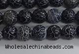 CAA1210 15.5 inches 6mm round frosted agate beads wholesale