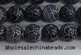 CAA1211 15.5 inches 8mm round frosted agate beads wholesale