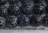 CAA1212 15.5 inches 10mm round frosted agate beads wholesale