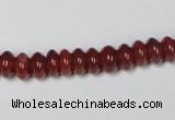 CAA122 15.5 inches 5*8mm rondelle red agate gemstone beads