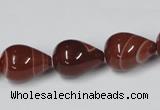 CAA135 15.5 inches 8*16mm teardrop red agate gemstone beads