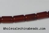 CAA138 15.5 inches 7*12mm column red agate gemstone beads