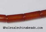 CAA140 15.5 inches 8*18mm column red agate gemstone beads