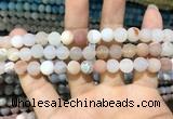 CAA1401 15.5 inches 8mm round matte druzy agate beads