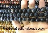 CAA1545 15.5 inches 10mm round banded agate beads wholesale