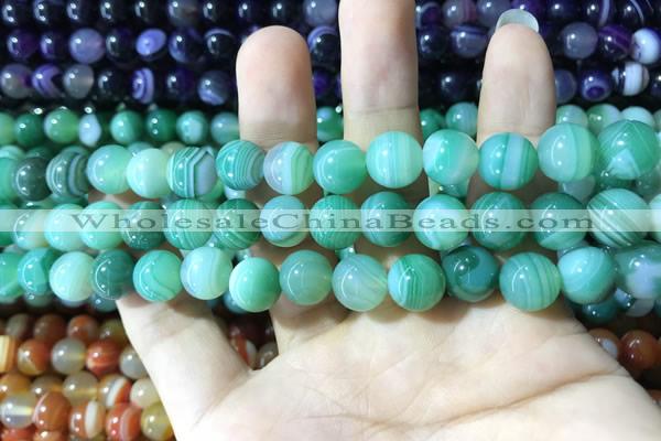 CAA1598 15.5 inches 8mm round banded agate beads wholesale