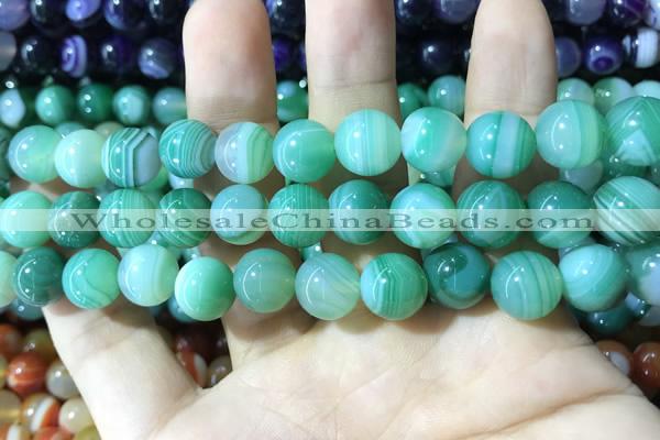 CAA1600 15.5 inches 12mm round banded agate beads wholesale