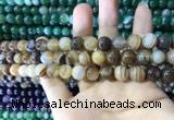 CAA1615 15.5 inches 6mm round banded agate beads wholesale