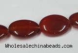 CAA172 15.5 inches 15*20mm oval red agate gemstone beads