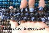 CAA1728 15 inches 10mm faceted round fire crackle agate beads