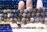 CAA1730 15 inches 10mm faceted round fire crackle agate beads