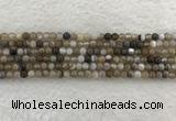 CAA1810 15.5 inches 4mm round banded agate gemstone beads