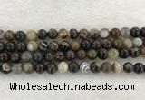 CAA1823 15.5 inches 10mm round banded agate gemstone beads