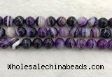 CAA1875 15.5 inches 14mm round banded agate gemstone beads