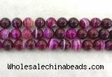 CAA1885 15.5 inches 14mm round banded agate gemstone beads