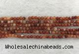 CAA1900 15.5 inches 4mm round banded agate gemstone beads