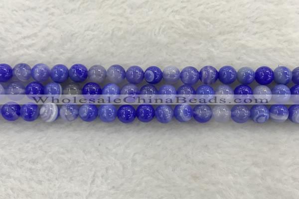 CAA1942 15.5 inches 8mm round banded agate gemstone beads