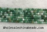 CAA2000 15.5 inches 4mm round banded agate gemstone beads