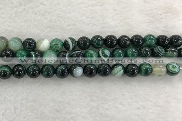 CAA2013 15.5 inches 10mm round banded agate gemstone beads